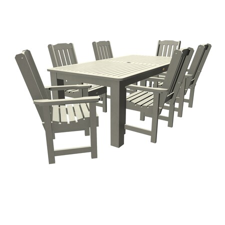 Highwood Usa Lehigh 7pc Rectangular Outdoor Patio Furniture Dining Set 84 x 42 AD-ST7LH1CO5AA-HGR